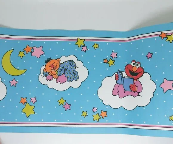 Sesame Street Wallpaper Border- Nursery Baby - Pattern SGB264