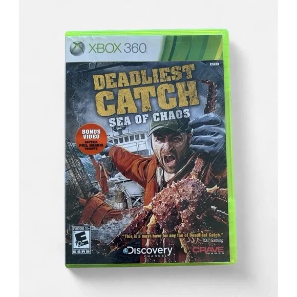 Deadliest Catch: Sea of Chaos (Microsoft Xbox 360, 2010) Complete CIB
