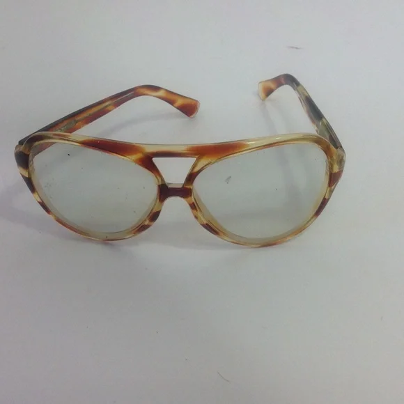 Vintage Tortoise Brown Eyeglasses Shell Aviator