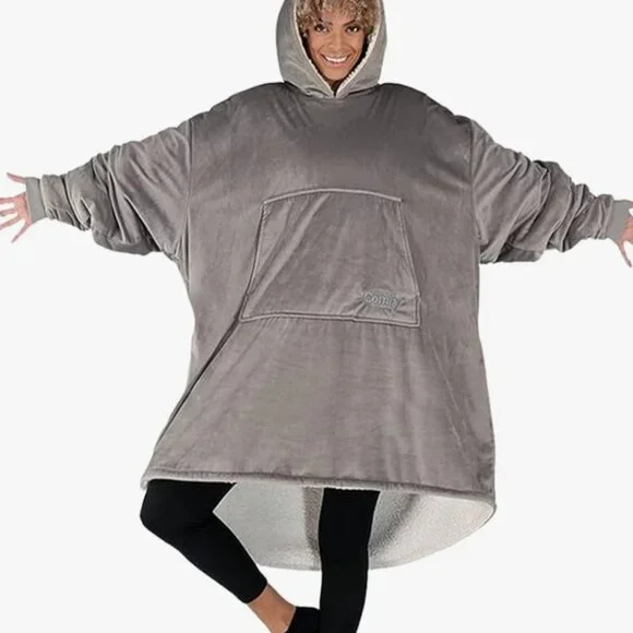 THE COMFY Original | Sherpa Lined Microfiber Fleece‎ Wearable Blanket,Oversized