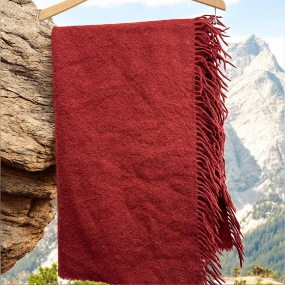 Alicia Adams Alpaca Rich Red Throw 51x71