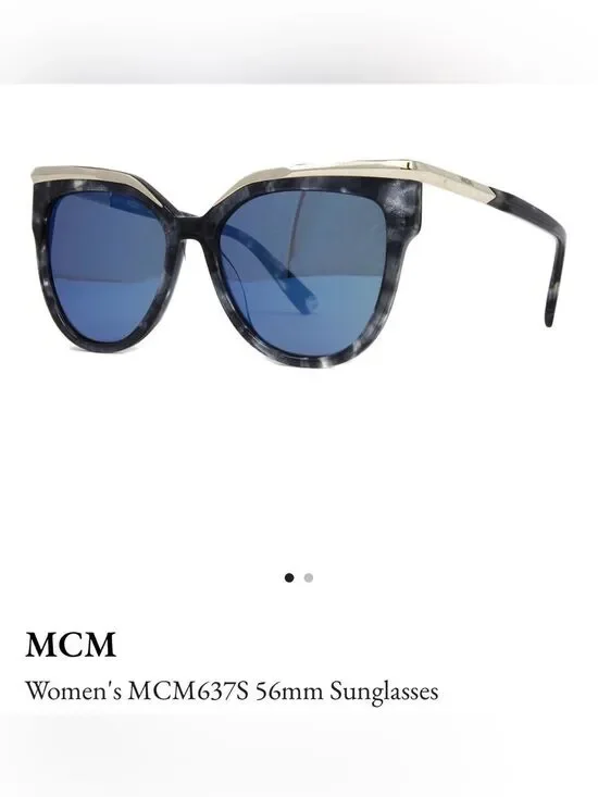MCM glasses new with Cognac Visetos Long Wallet with Gold Plaque
