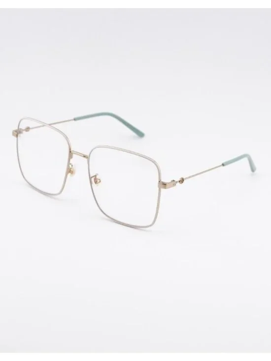 Gucci GG0445O 004 Eyeglasses Gold 56mm Square Frame