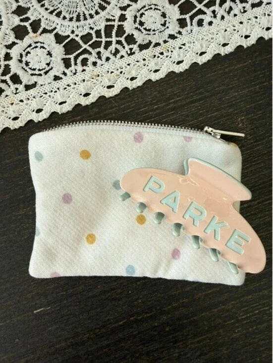 PARKE Birthday Cupcake pink and blue claw clip NEW