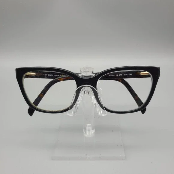 Fendi F1031 Cat Eye Eyeglasses Black Tortoise Gold Zucca Logo Italy 52-17 001