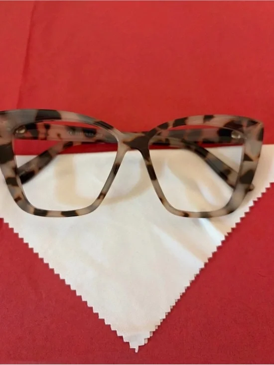 Unisex Tortoiseshell Square Frame Glasses - Neutral Pattern