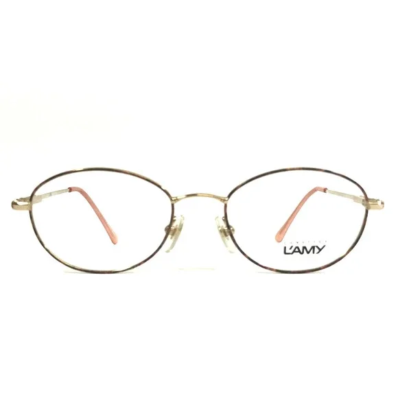 Vintage L'AMY Eyeglasses Frames L'ACCENT 203 COL X698 Gold Wire Rim 50-18-135