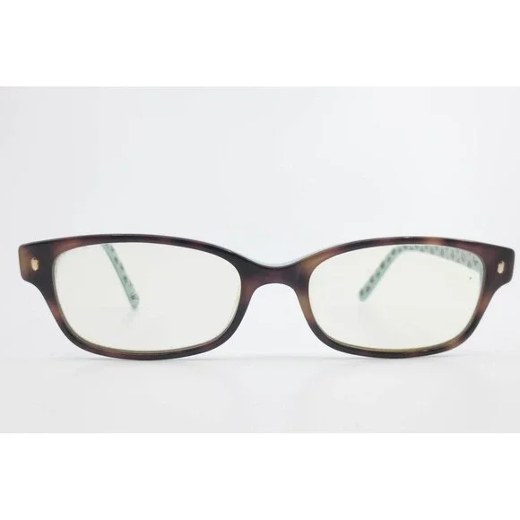 Kate Spade Lucyann 2NL Tortoise Blue Floral Rectangular Eyeglasses Frames 135mm