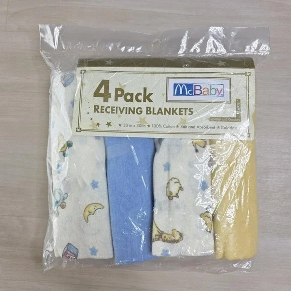 McBaby Receiving Blankets 4 Pack 30 