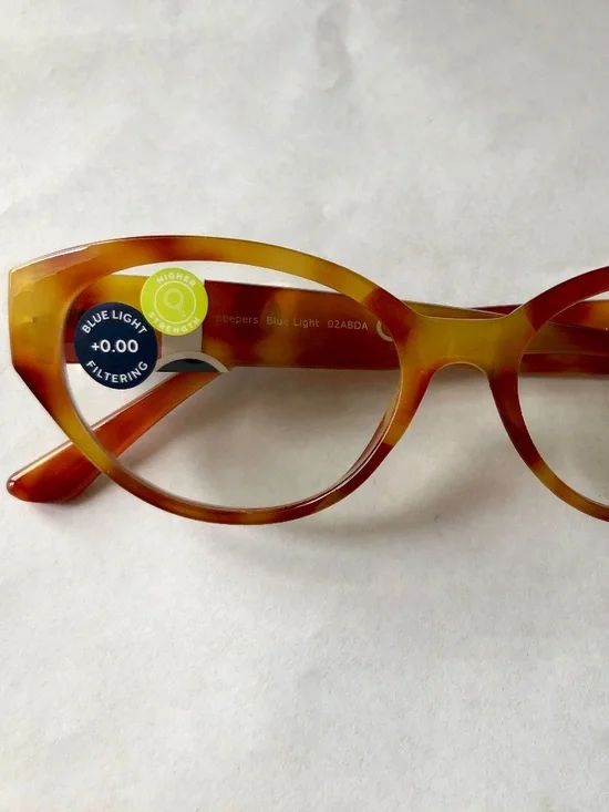 New Sloan Amber Tortoise Peepers Blue Light Filter Glasses‎ +0.00