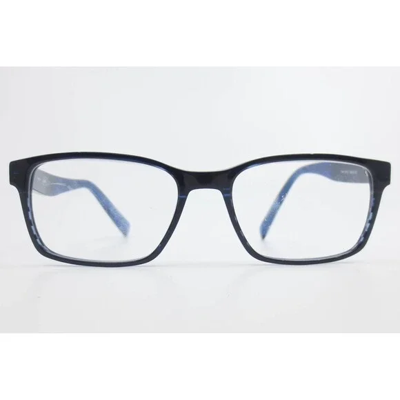 A&C Bonham Navy Blue Rectangular Eyeglasses Frames 56-18-150 NAV