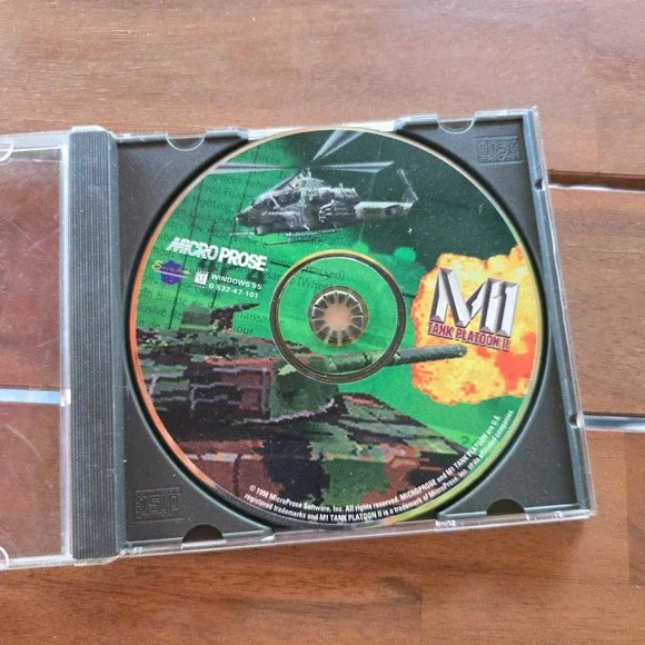 VTG MicroProse M1 Tank Platoon II Green PC Game Disc Windows 95‎ 1998 Simulation