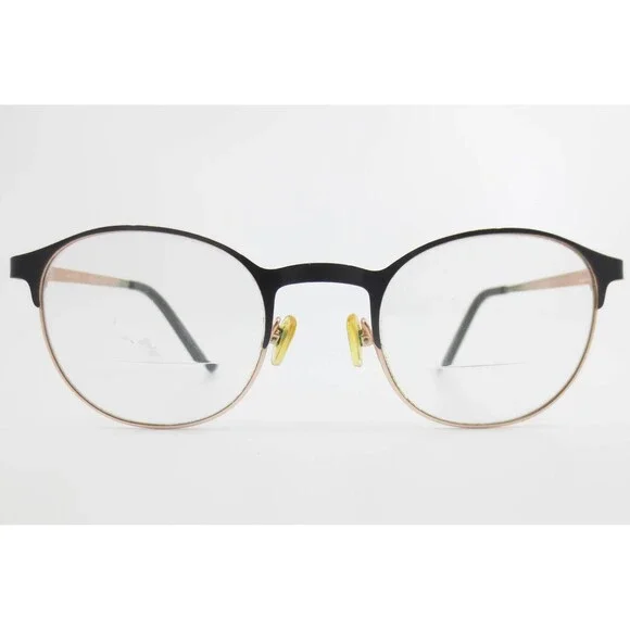 b.e bio eyes Begonia BE257 Black Rose Gold Round Eyeglasses Frames 50-23-140