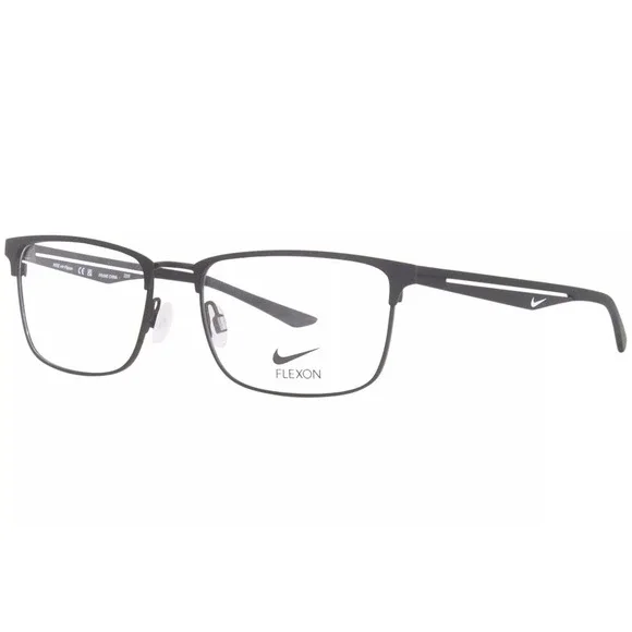 NWT Nike 4314 Black Rectangle 56mm Eyeglasses