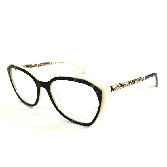 Coco Song Eyeglasses Frames VELVET MOON Col. 1 Black Ivory Gold Detail 55-18-140
