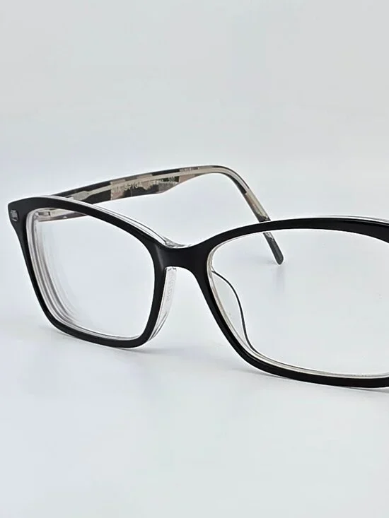 Via Spiga Zyloware Annalisa 500 Black Rhinestone Cat Eye Eyeglasses Frame 52mm