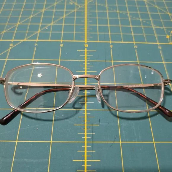 Jubilee 5864 Satin Gold Metal Eyeglass Frames 53-18-145 Full Rim Unisex