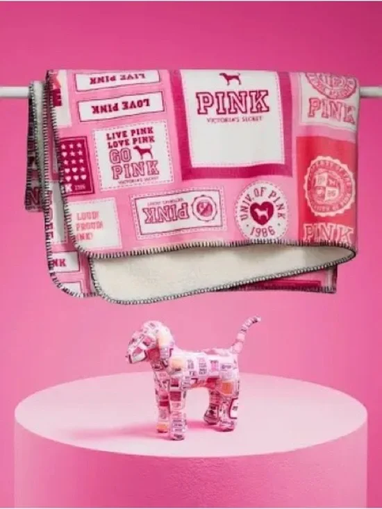 PINK Friday Mystery Mini Dog + Cozy Plush Blanket