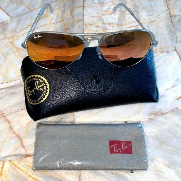 Ray-Ban Aviator‎ 3025 Gold Silver Large 58 Sunglasses