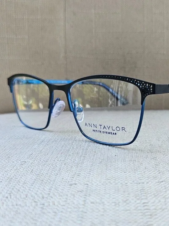 Ann Taylor Petite Eyewear Women Glasses Frame Black/Blue Tone ATP709 Eyeglasses