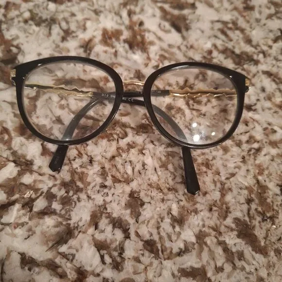 Swarovski Black and Gold Women's Eyeglasses