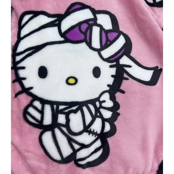 Hello Kitty Halloween Pumpkin Mummy Bats Candy 50 x 70 Plush Throw Blanket 🎃🍭