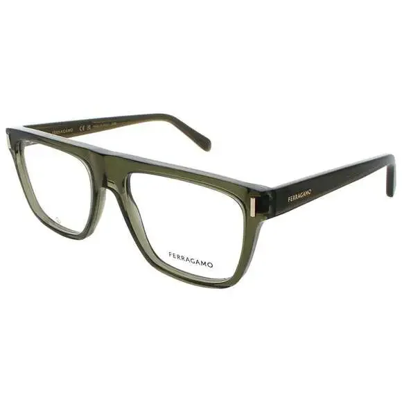NWT Salvatore Ferragamo SF2997 Transparent Green 55mm Eyeglasses