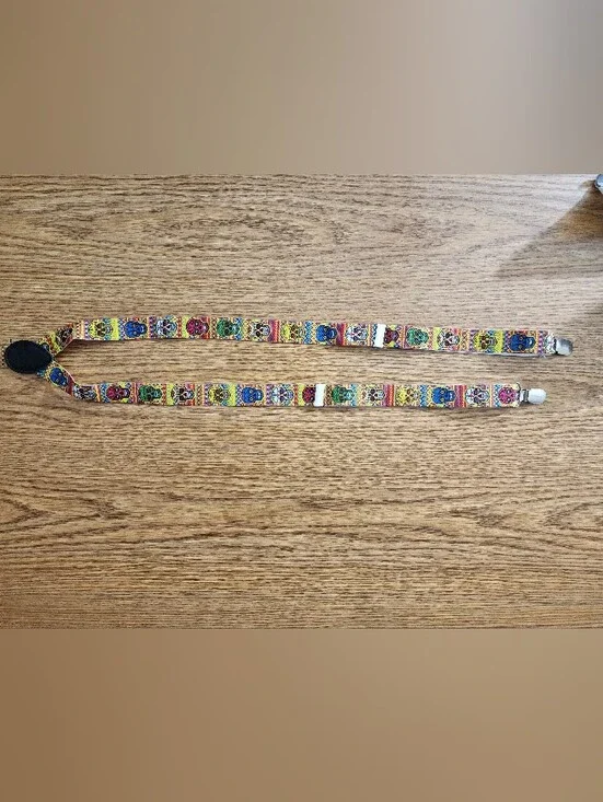 Multicolor Sugar Skull Glasses Chain - Vibrant Day of the Dead Design