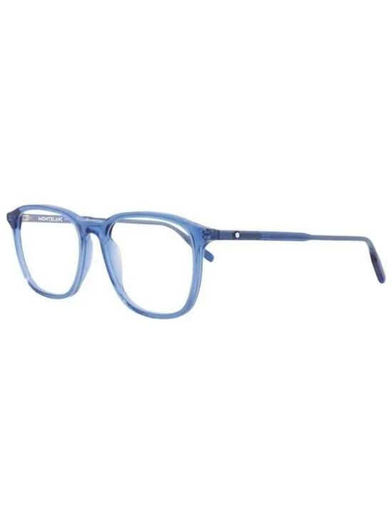 New Montblanc Mens Square/Rectangle Blue Blue Transparent Fashion Designer Eyegl