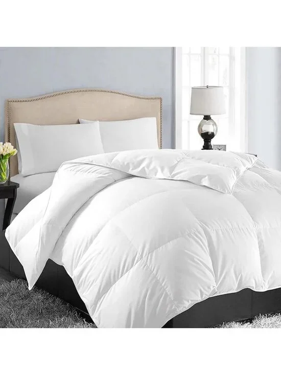 Cozy Queen Size Down Alternative Comforter - Soft, White, 88x88 Inches