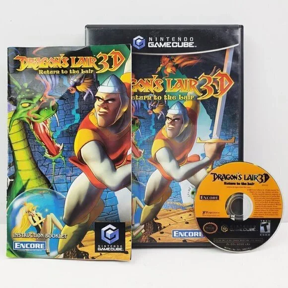 Dragon's Lair 3D Return To Nintendo GameCube Video Game w/ Manual Tested 2001