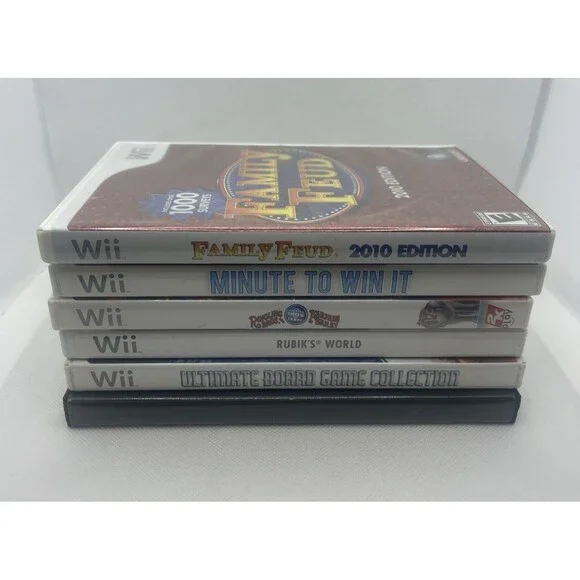 Nintendo Wii Game Lot of 7 - Family Game Night Faimily Feud, Rubiks World, Etc