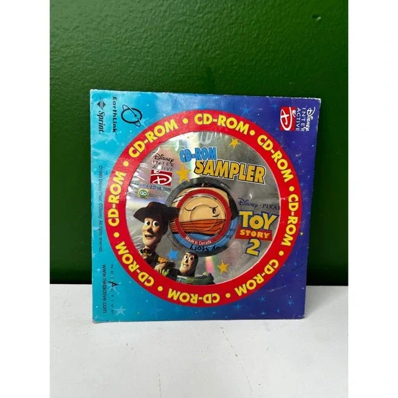 Vintage 1999 Disney Pixar ToyStory 2 CD-ROM Sampler PC Mac Promo Disc Woody Buzz