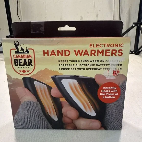 Canadian‎ Bear Electronic Hand Warmers Heats with a press of a button, Brand New