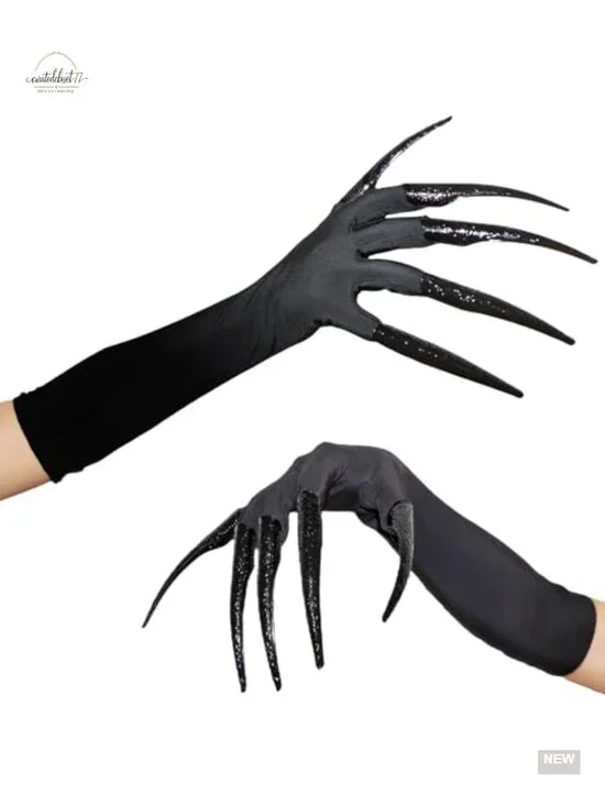 Long Finger Claw Gloves Halloween Vampire Witch Demon Cosplay Costume