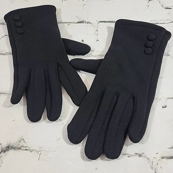 Gloves Womens Size‎ M Black Warm Winter Evening Driving