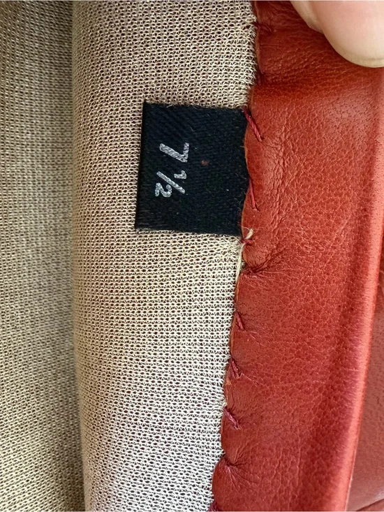 NWT Portolano Red Long Napa Leather Gloves 7.5