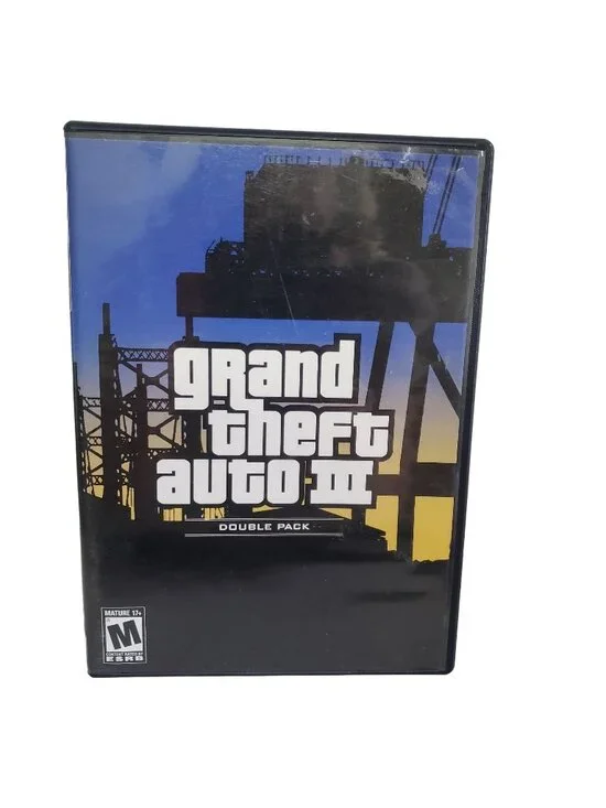 Grand Theft Auto III 3 PS2 PlayStation 2 Game Map Poster Manual Double Pack