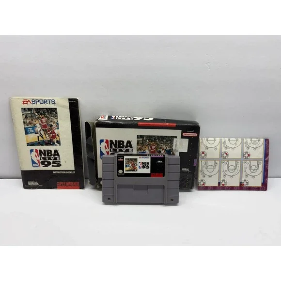NBA Live 95 SNES Super Nintendo Box Manual Insert Untested Vintage 1994
