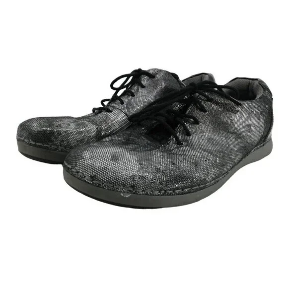 Alegria Essence Elegance Floral Metallic Tennis Shoes Size 41 10.5-11 Comfort