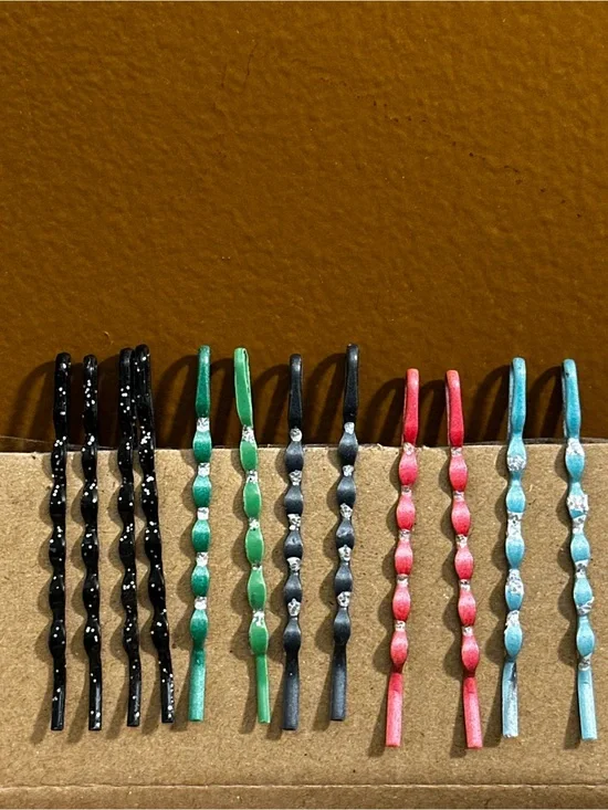 Decorative Vintage Bobby Pins - 12 Multi Color Set