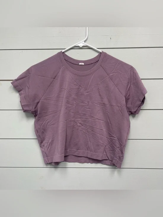 Lululemon short sleeve purple swiftly shirt cropped women's size 12