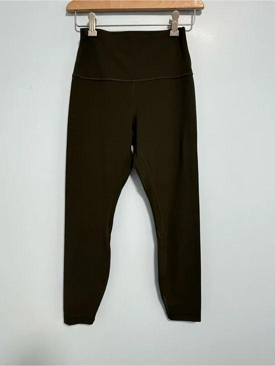 Lululemon Align High-Rise Pant 25” Dark Olive Green Leggings Size 6