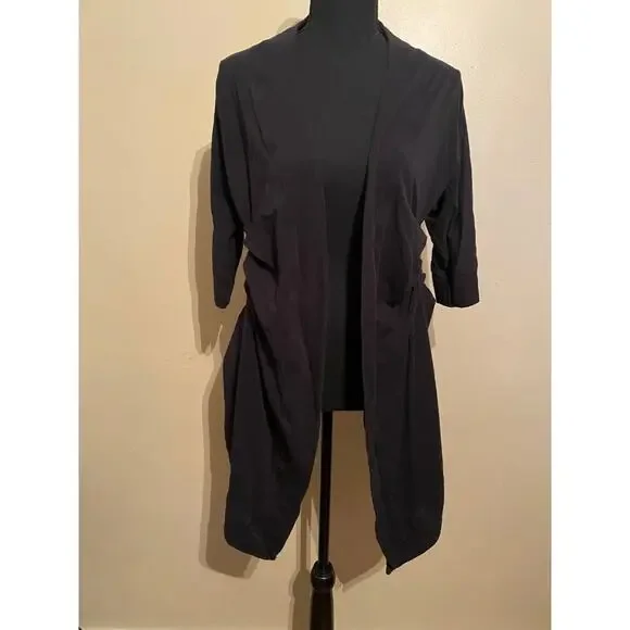 Lululemon 3/4 Sleeves Black Cardigan size 6 sweater womens