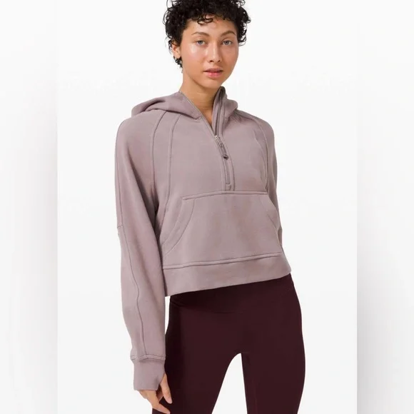 Lululemon Scuba Oversized Half Zip Hoodie Violet Verbena M/L W3DM4S Sweatshirt