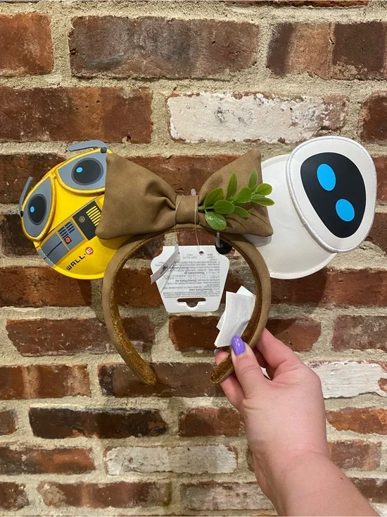 2026 Disney Parks D23 Pixar Wall-E & Eve Ear Headband NEW