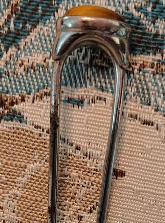Vintage Cat's Eye Hair Fork. 5.5