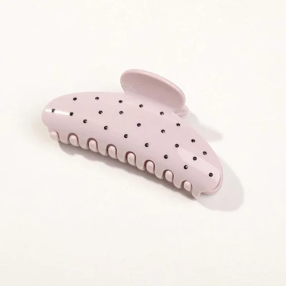 White and Black Polka Dot Hair Clip NWT