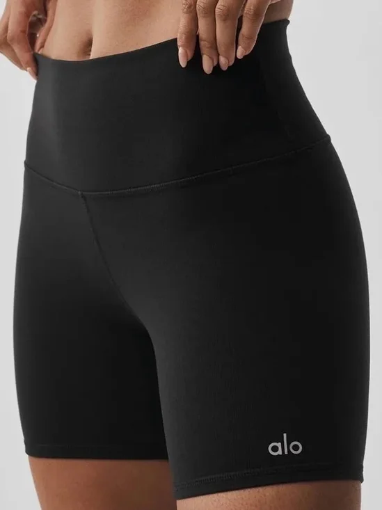 ALO Yoga Black High-Waist Bike Shorts