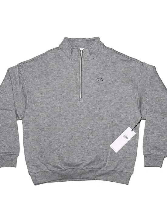 Alo Gray Quarter-Zip Sweatshirt